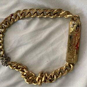 Vintage hello Kitty bracelet, gold tone